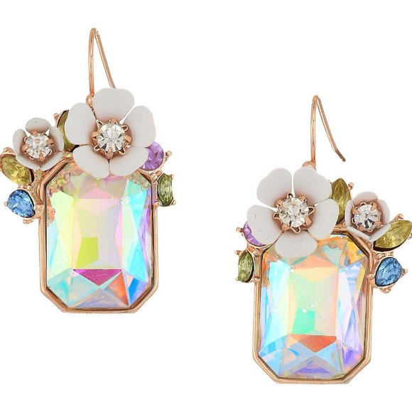 Betsey Johnson Jewelry - Betsey Johnson FLOWER STONE EARRINGS